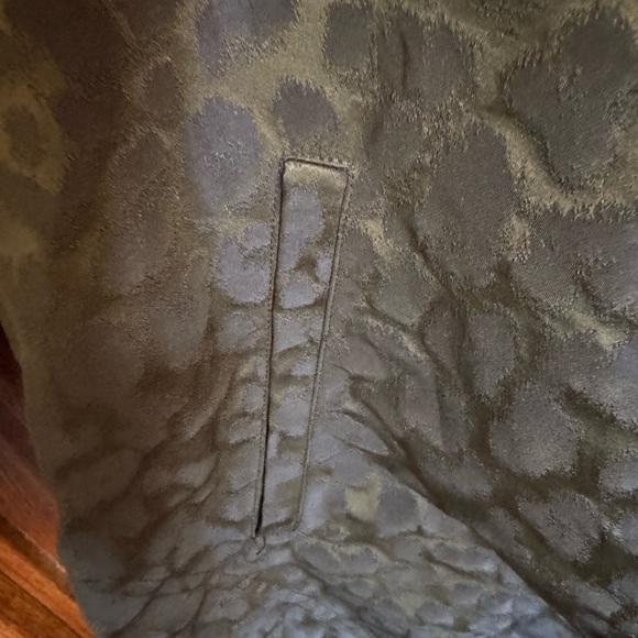 Christopher & Banks Olive Leopard-Print Trench Coat - Picture 5 of 9